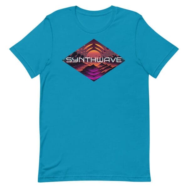 Synthwave Triangle Men's Premium T-Shirt - Image 5