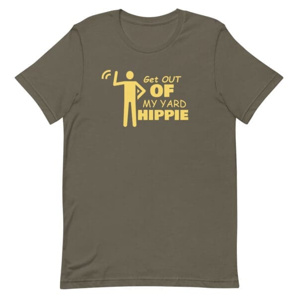 Get Out of My Yard Hippie Men's Premium Tee - Image 5