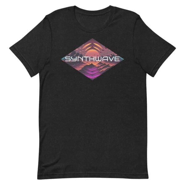 Synthwave Triangle Men's Premium T-Shirt - Image 2