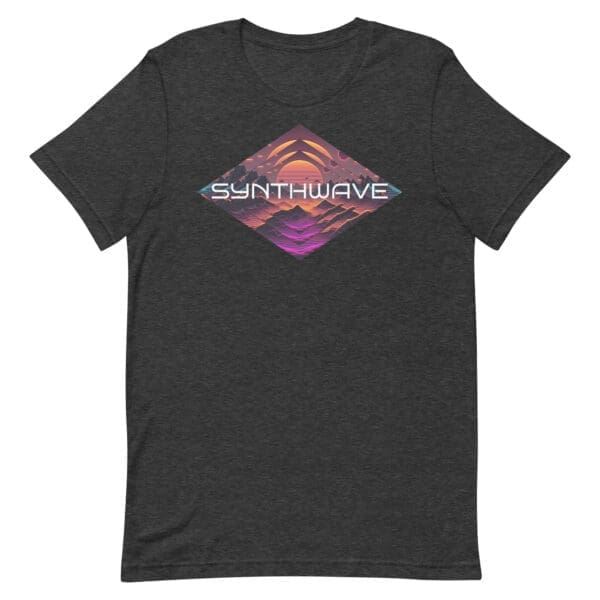 Synthwave Triangle Men's Premium T-Shirt - Image 3